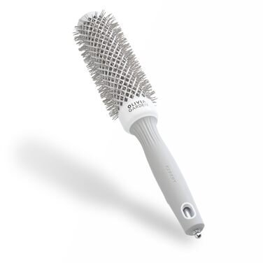 Кругла щітка для волосся Olivia Garden Expert Blowout Shine, 35 мм, біло-сіра