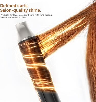 Мультистайлер для волосся 5 в 1 UKLISS Airstyler Pro 1000W: фен, брашинг, гофре, випрямляч та завивачі для сушіння та укладки, Сріблясто-золотий