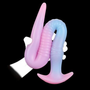 Анальний плагін NAIXBTY з ефектом супер-світлодіода, гнучкий, з рідкого силікону, для масажу простати та анального розширення. Іграшка для дорослих.