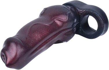 Секс-іграшка для чоловіків: реалістичний пеніс-маншет з потовщеним кільцем, для збільшення та подовження, з рідкого силікону