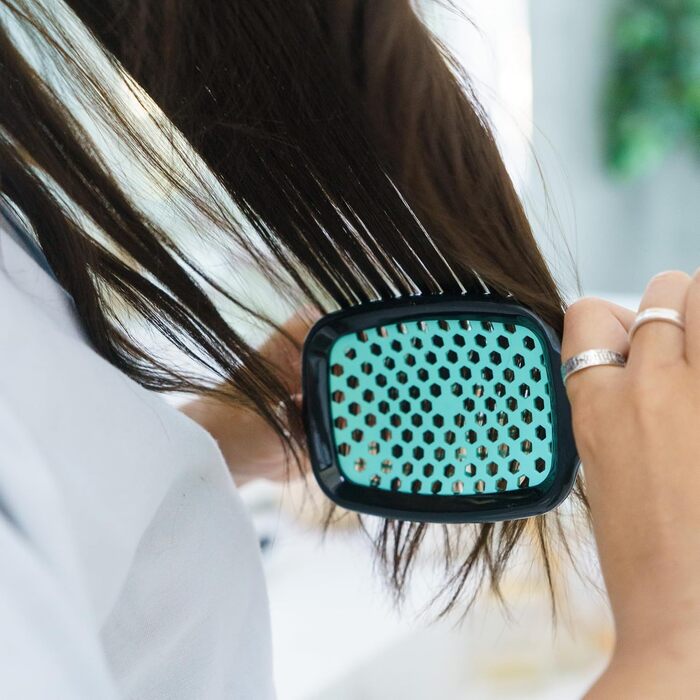 Щалинка для волосся FHI Heat UNbrush — розплутуюча антистатична щітка DuoFlex для вологого та сухого волосся всіх типів, колір Лагуна Блю