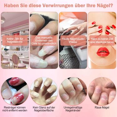 Професійний бездротовий апарат для манікюру та педикюру NAILGIRLS 35000 об/хв, електрична пилка для нігтів, гель-лаків та акрилу, набір 11 в 1, рожевий