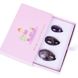 Аметистовий Yoni Egg Set: Яйце Yoni, Масажний М'яч, Набір для Кегель-вправ, для жінок