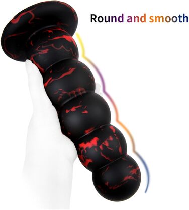 Анальний плаг з силікону ZTHBYSB 5 перлин, S/M/L, великий анальний м'яч, секс-іграшка для жінок та чоловіків, тренажер анусу, масажер простати, дилататор, чорний, L