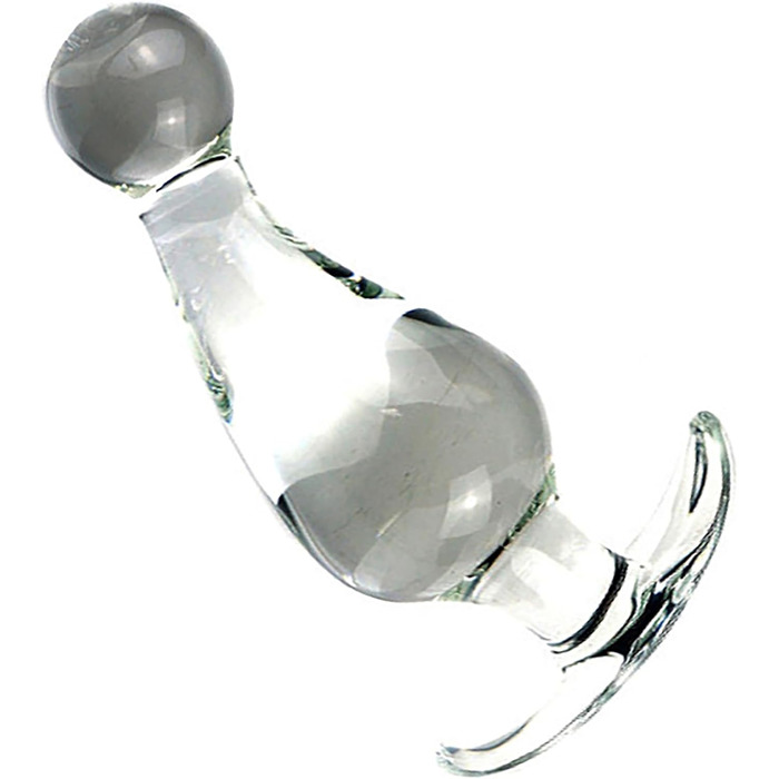 Скляний анальний плаг ScreaAss з 6 розмірами (35/40/45/50/55/60 мм) - гладкий кристалічний плаг, куля, дildo, для жінок та чоловіків