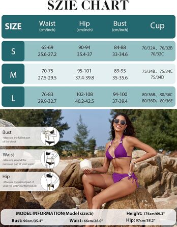 Бікіні жіночий Triange Bikini Set Lila XL - Сексуальний стрінг, суцільний купальник з push-up, з перлами