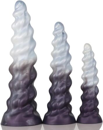 Анальний дildo з м'якого силікону, спіральний, для стимуляції простати, рожевий (A, L)