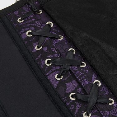 Корсет Vollbrust з застібкою-блискавкою для жінок, готичний стиль, XXL, фіолетовий