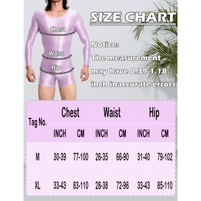 Комбінезон AIEOE для чоловіків, блискучий, прозорий, спортивний, танцювальний, обтислий, сексуальний, боді, XL (фіолетовий)