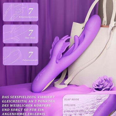 Вібратор для жінок Rabbit 3-в-1: стимулятор клітора, G-точки, 7 режимів вібрації, водонепроникний IPX7