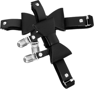 Кліп для шкарпеток Minkissy: регульований ремінь для ніг, пояс для ніг, підтяжки, кільце для ніг, пояс для жінок, чорний