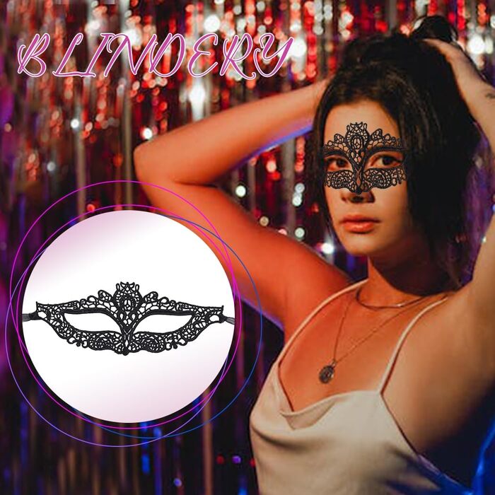 Маска для очей Blindery з мережива, карнавальна маска, мереживо, вечірка, бал, венеціанські маски для свят, випускних вечірок та вечірок у стилі лис