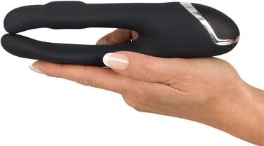 ORION Doppel-Vibrator: вібратор-кролик з подвійною вібрацією для жінок та чоловіків, 10 режимів, чорний