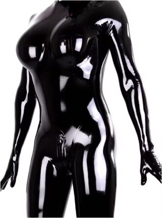 Костюм з латексу DDINGHOONQPODFR для жінок та чоловіків, чорний, з капюшоном, рукавичками та шкарпетками, 3D-крій