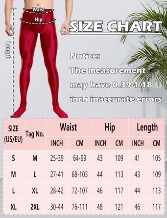 Чоловічі лосини з еластичною тканиною, прозорі, з підтяжками, штани-мешки, прозорі колготки (Червоний/Подорож, Однотонні (Getaway Solids), M)