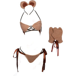 Костюм для косплею Kawaii Bear: сексуальний набір білизни з мікро-бікіні, японський стиль Лоліта
