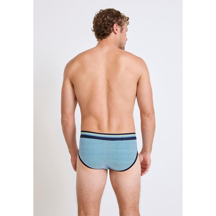 Труси чоловічі Jockey Cotton Stretch (3 шт.) - бавовна та еластан, середньою посадкою, колір True Blue