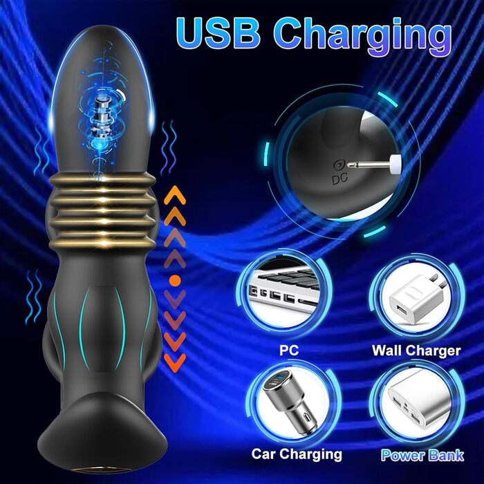 Вібратор для чоловіків PQKuss з кільцем на пеніс, 10 режимів, масажер простати, анальний масажер, для стимуляції, для пар, секс-іграшка