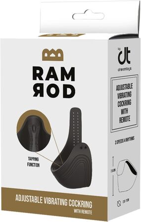 Dream Toys Ramrod: кільце для стимуляції, чорний, 7,5 см