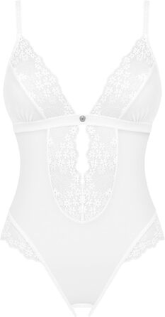 Сексуальний жіночий комплект спідньої білизни Selente Love & Fun: боді/відкритий боді та шовкова маска для очей, виготовлено в ЄС, розмір M-L, білий