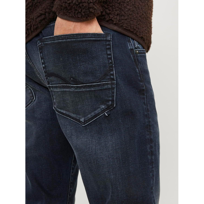 Чоловічі джинси JACK & JONES Ubbo Glenn Slim Fit, темно-сині, стрейч-денім (33W / 32L)