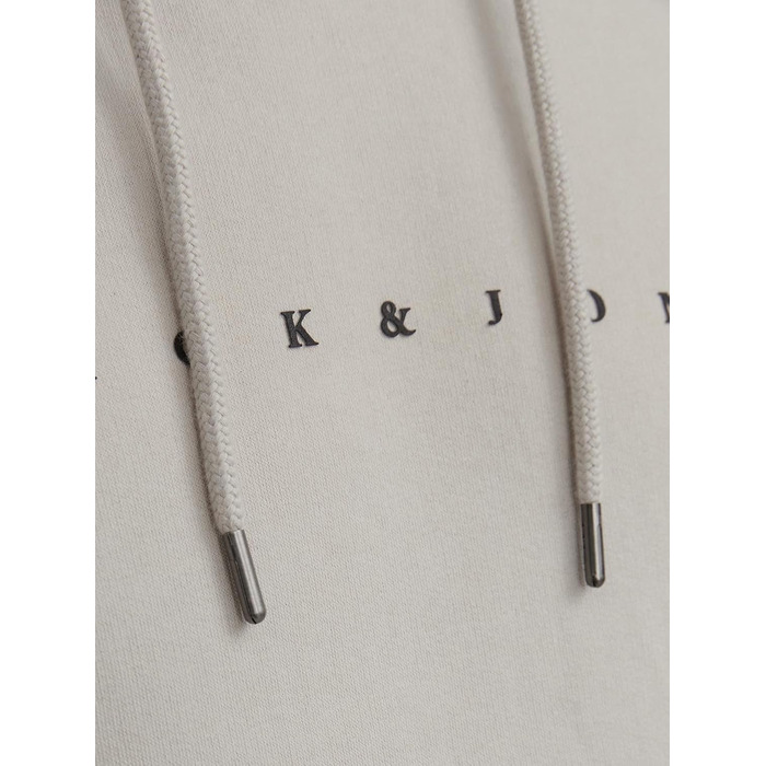 Чоловічий худі Jack & Jones JJESTAR з капюшоном, Relaxed Fit, колір Moonbeam, розмір XL