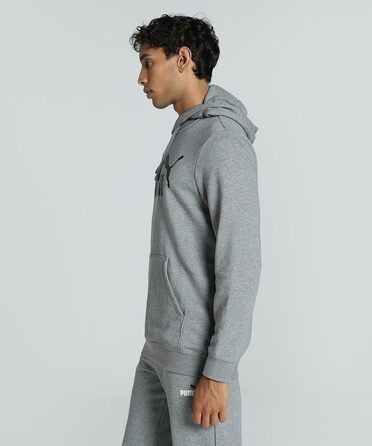 Чоловічий худі Puma ESS No. 1 Logo Hoodie з капюроном, сірий меланж (Medium Gray Heather), розмір XL