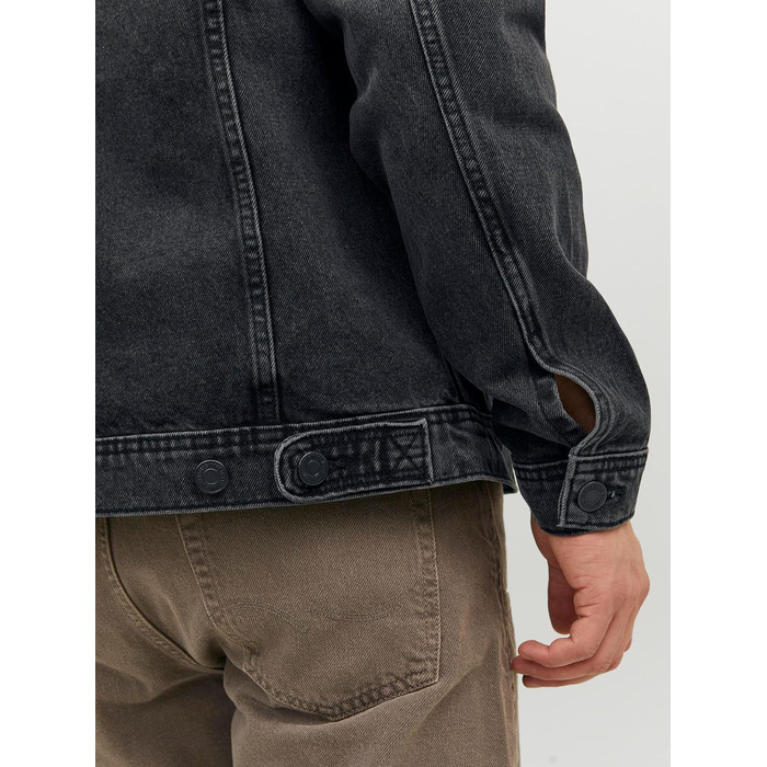Чоловіча джинсова куртка JACK & JONES чорного кольору, розмір XXL