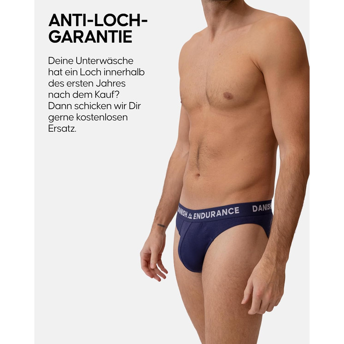 Труси чоловічі DANISH ENDURANCE 6 шт. з бамбука, класичні, м'які, з еластиком, без етикетки (6 кольорів, 3XL)