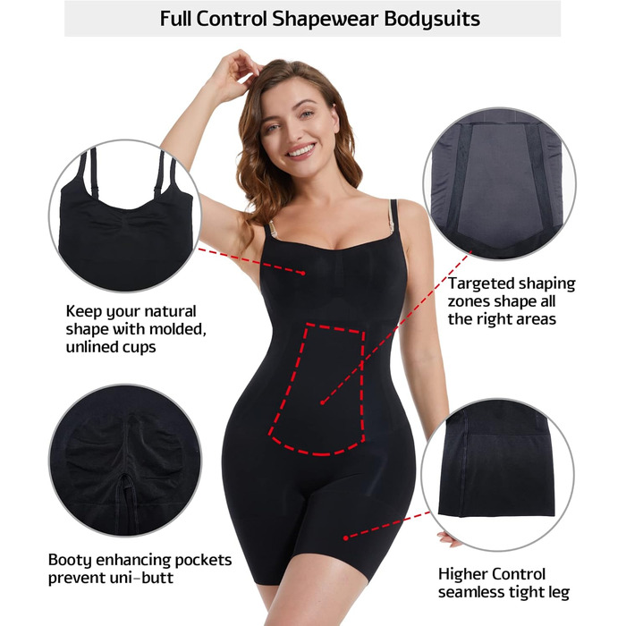 Корсет для схуднення HAPERX Hapewear для жінок, чорний, розмір S, повний боді