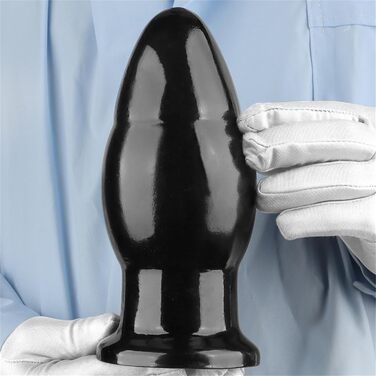 Анальний масажер XXL з сильним сукупником - анальний дилататор для жінок та чоловіків, чорний