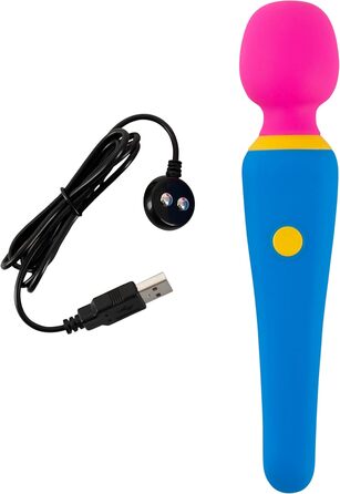 Масажер-вібратор Wand-Vibrator You2Toys - стимулюючий стрижень для одиноких та пар, 10 режимів вібрації, водонепроникний, кольоровий