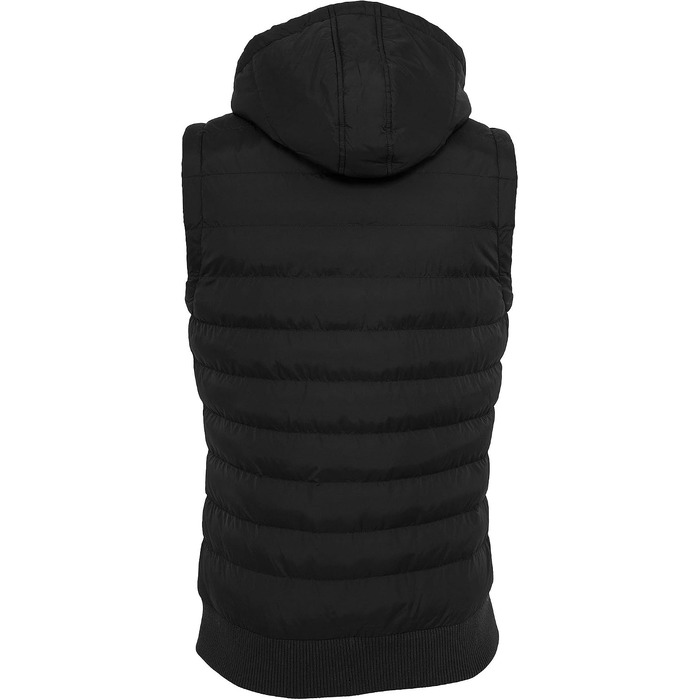Чоловічий жилет Urban Classics Sma Bubbe з капюшоном, чорний, стиль streetwear (XXL)