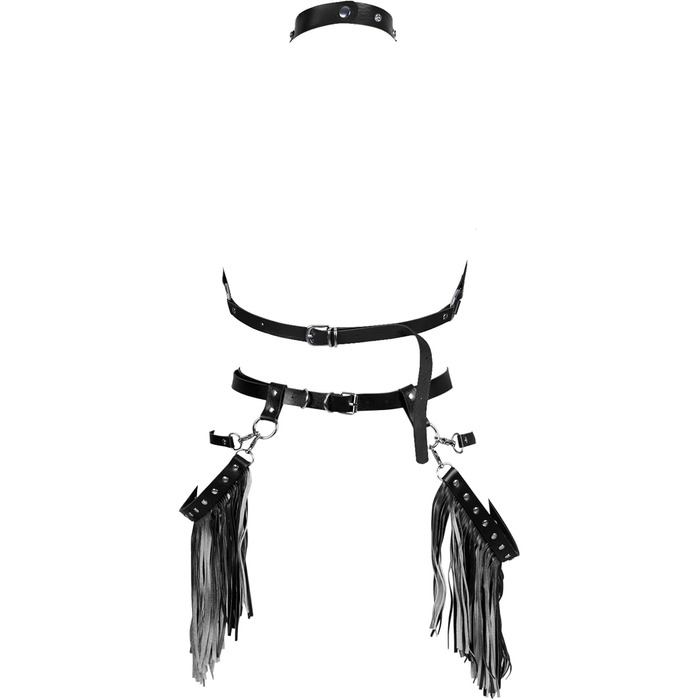 Жіночий корсет-нагрудник у стилі панк з ремінним поясом. Аксесуар для вечірок, танців, готичного стилю. Чорний колір.