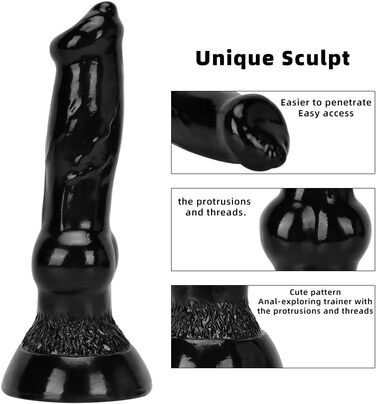 Великий дилда з сильним присоском: чорний дилда, тигрова форма, для чоловіків та жінок, середнього розміру