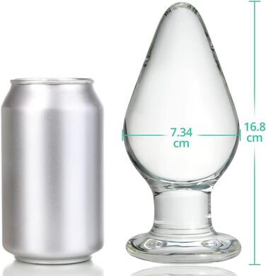 Анальний плагін SXOVO Glas, 7,34 см, анальний розширювач, секс-іграшка, дилдо для чоловіків та жінок, прозорий колір