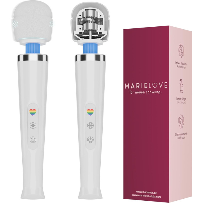 Вібратор-масажер Magic Wand для жінок – 20 режимів, 10 інтенсивностей, бездротовий, з силіконовою головкою, для кліторального масажу, секс-іграшка для пар та індивідуального використання (білий)