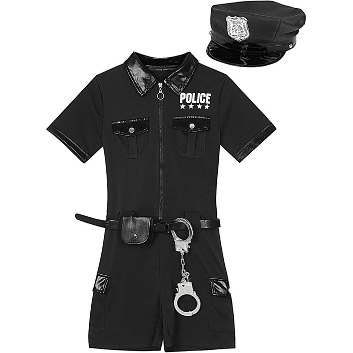 Костюм поліцейського Anyakay: сексуальний жіночий комплект з боді (XL, чорний)