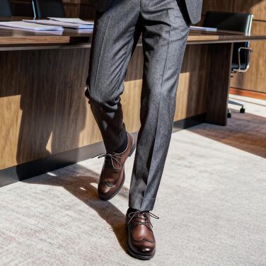 Чоловічі шкіряні туфлі Bruno Marc Brogue Wingtip коричневого кольору, розмір 42 EU