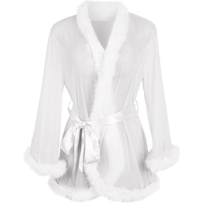 Жіноча білизна комплект великих розмірів: бюстгальтер та танга з еластичної шкіри (Wetlook) для вечірок, білий, розмір M