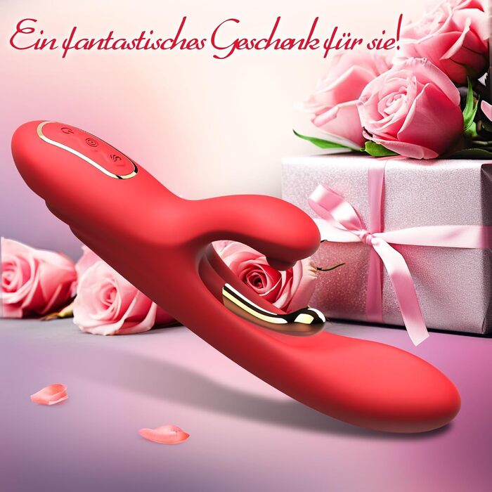 Вібратор Rabbit Sexspielzeug для жінок: стимуляція G-точки, клітора, Dildo. 9 режимів вібрації, стимулятор для дорослих.