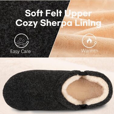 Чоловічі теплі зимові капці LongBay з ефектом пам'яті (Memory Foam), закриті тапочки, темно-сірі, розмір 42/43 EU