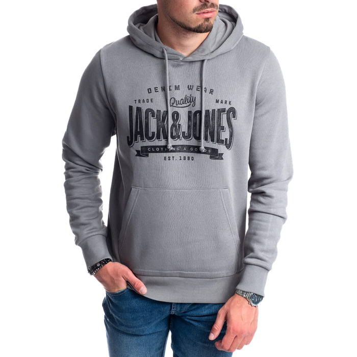 Чоловічий худі Jack & Jones з логотипом, колір Sedona Sage, модель Mika
