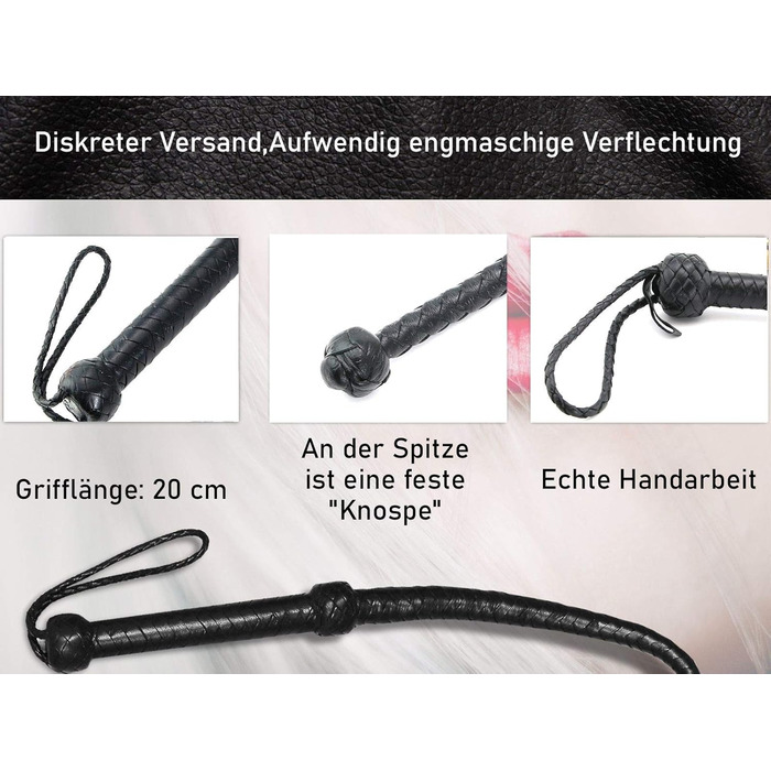 Однострільна батіг КВІРТ з натуральної шкіри