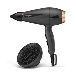 Фен для волосся BaByliss Smooth Pro 6709DE з дифузором, 2100 Вт, іонна технологія проти пухнання, 3 температурні режими, чорний