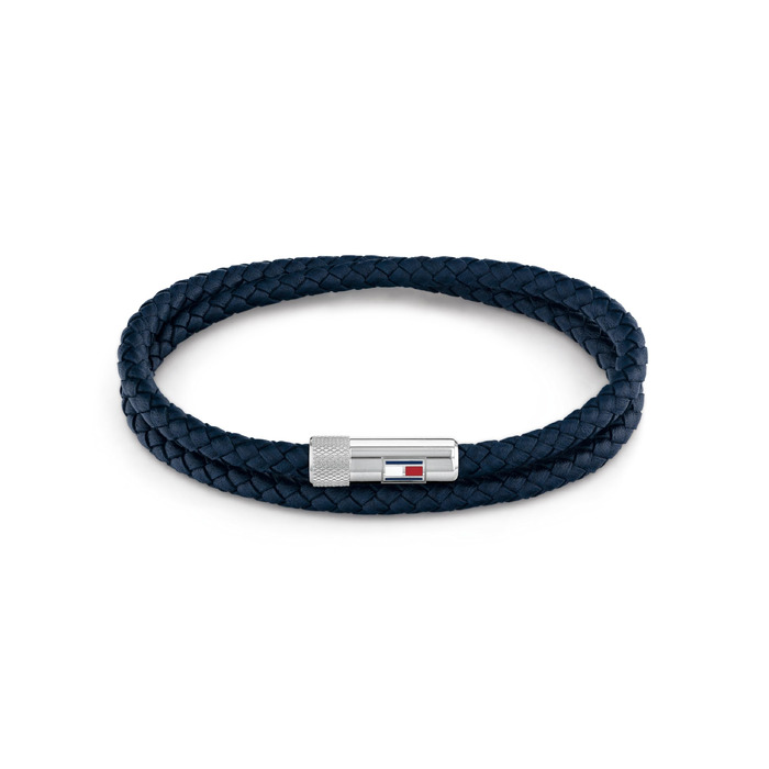 Шкіряний браслет Tommy Hilfiger для чоловіків з магнітною застібкою, синій