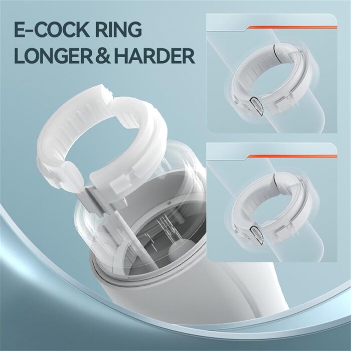 Масажер для чоловіків з 4 режимами всмоктування, 10 вібрацій та функцією нагріву - чорний