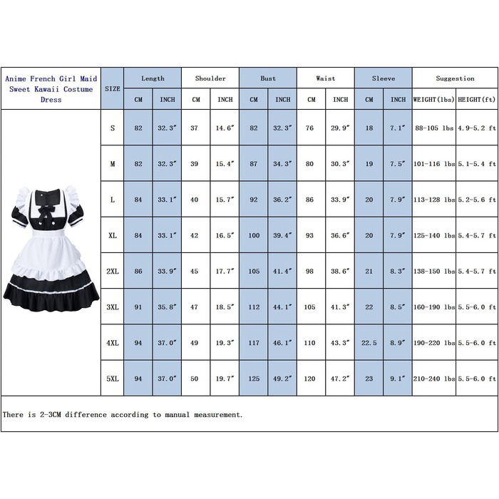 Костюм для косплею Irtysh Anime: Французька служниця з кроликом, солодкий та милий стиль Каваї, рожевий комплект з вушками, рукавичками та шкарпетками (XXL)