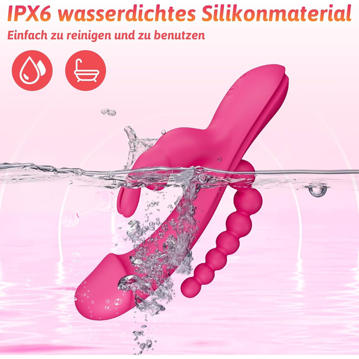 Жіночий вібратор-дільдо 3-в-1 з 10 режимами вібрації та пульсації, тихий вібратор для клітора, дискретний секс-іграшка для жінок