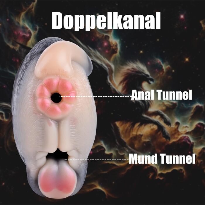 Реалістичний мастурбатор Seckoe Tier Taschenmuschi для чоловіків, з анімальною вагіною та анальним тунелем